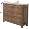 Sugar Creek Amish Rustic 9-Drawer Tall Dresser