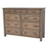 Sugar Creek Amish Rustic 9-Drawer Tall Dresser