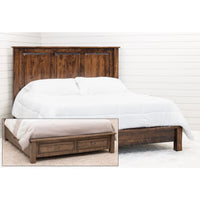 Sugar Creek Amish Rustic Storage Platform Bed