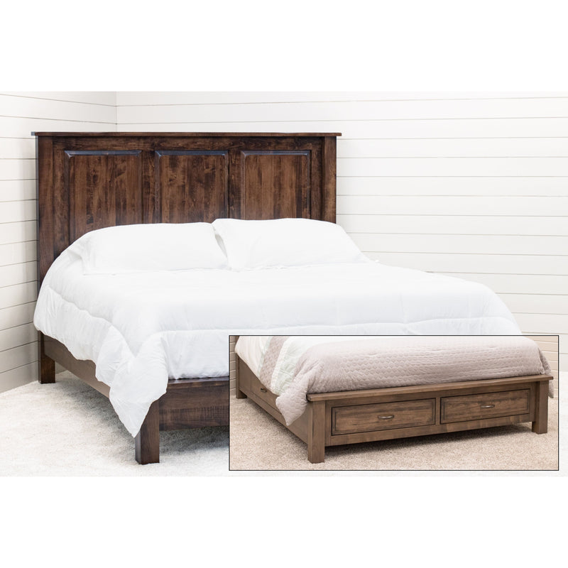 Sugar Creek Amish Rustic Storage Platform Bed