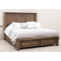 Sugar Creek Amish Rustic Storage Platform Bed