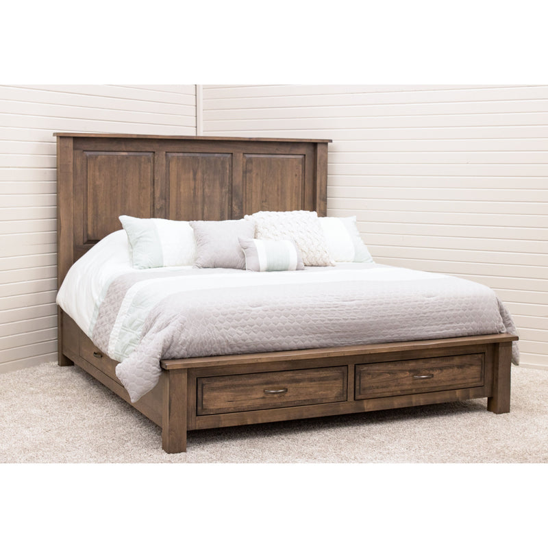 Sugar Creek Amish Rustic Storage Platform Bed