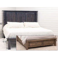 Sugar Creek Amish Rustic Storage Platform Bed