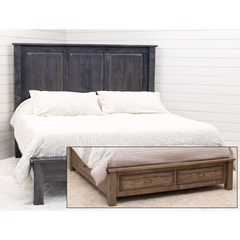 Sugar Creek Amish Rustic Storage Platform Bed