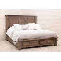 Sugar Creek Amish Rustic Storage Platform Bed
