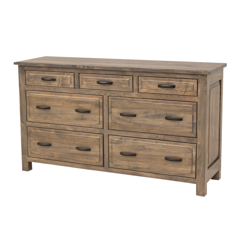 Sugar Creek Amish Rustic 7-Drawer Low Dresser