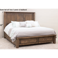 Sugar Creek Amish Rustic Storage Platform Bed