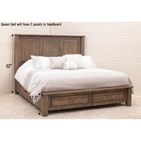 Sugar Creek Amish Rustic Storage Platform Bed