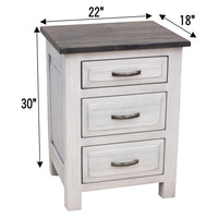 Sugar Creek Amish Rustic 3-Drawer Nightstand