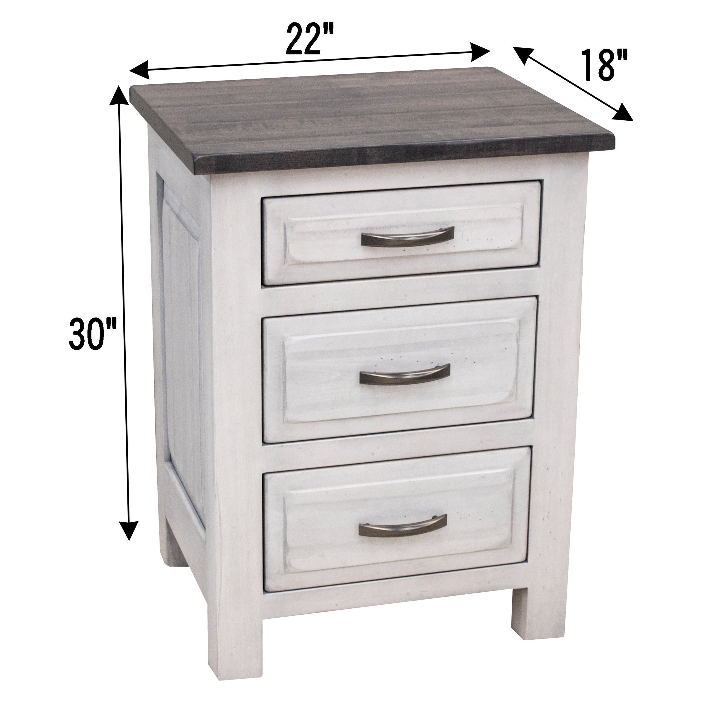Sugar Creek Amish Rustic 3-Drawer Nightstand