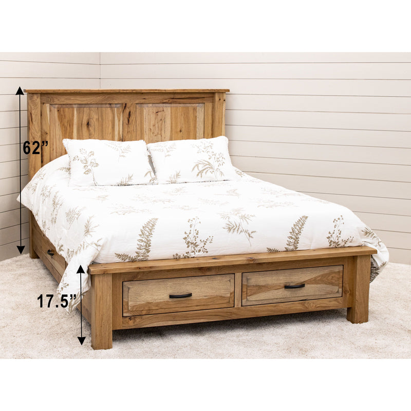Sugar Creek Amish Rustic Storage Platform Bed