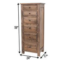 Sugar Creek Amish Rustic 6-Drawer Lingerie Dresser
