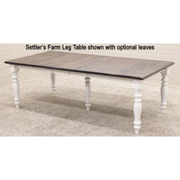 Springdale Farm Leg White & Wood Extending Dining Table | M-GW&RWO-SB