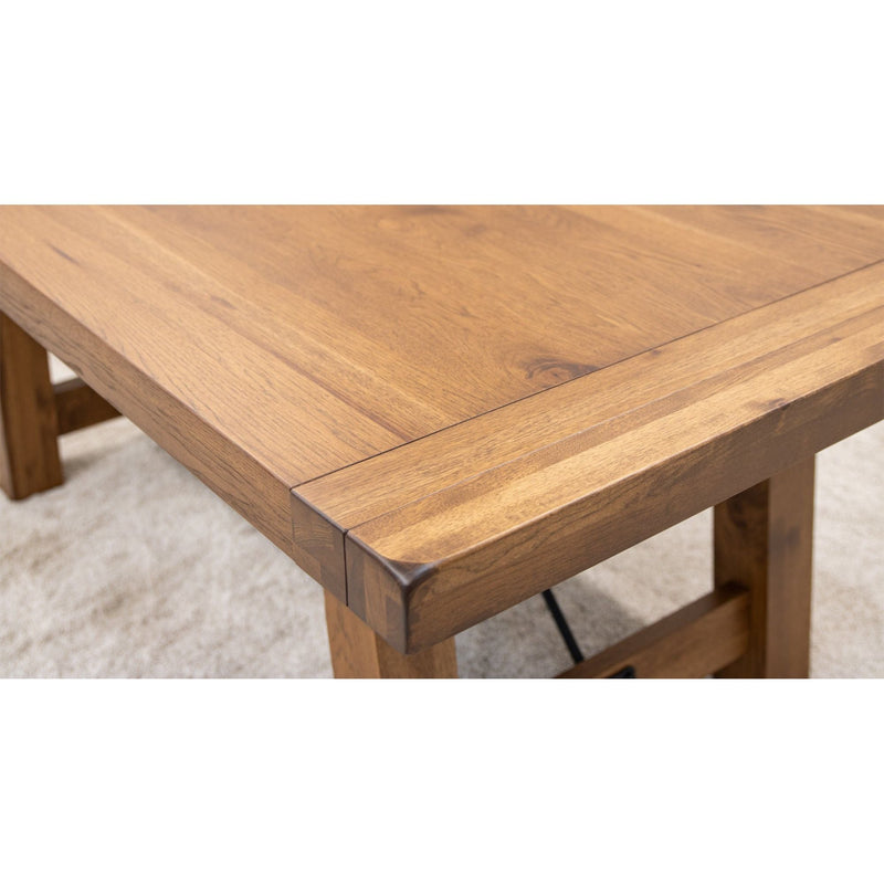 Springdale Trestle Large Hickory Wood Extending Dining Table | HC