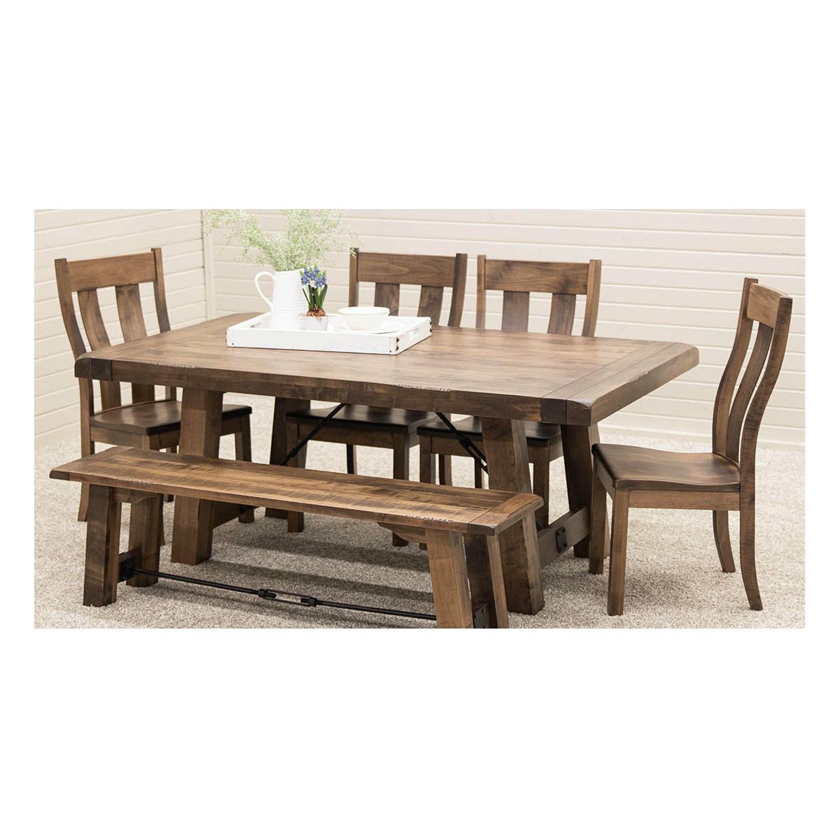 Springdale Trestle Maple Wood Dining Bench | CO