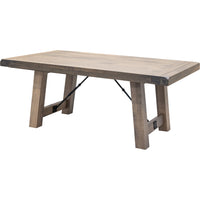 Springdale Trestle Large Maple Wood Extending Dining Table | SP