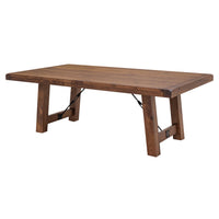 Springdale Trestle Large Hickory Wood Extending Dining Table | ASB