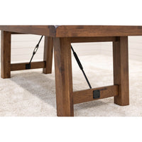 Springdale Trestle Large Hickory Wood Extending Dining Table | ASB