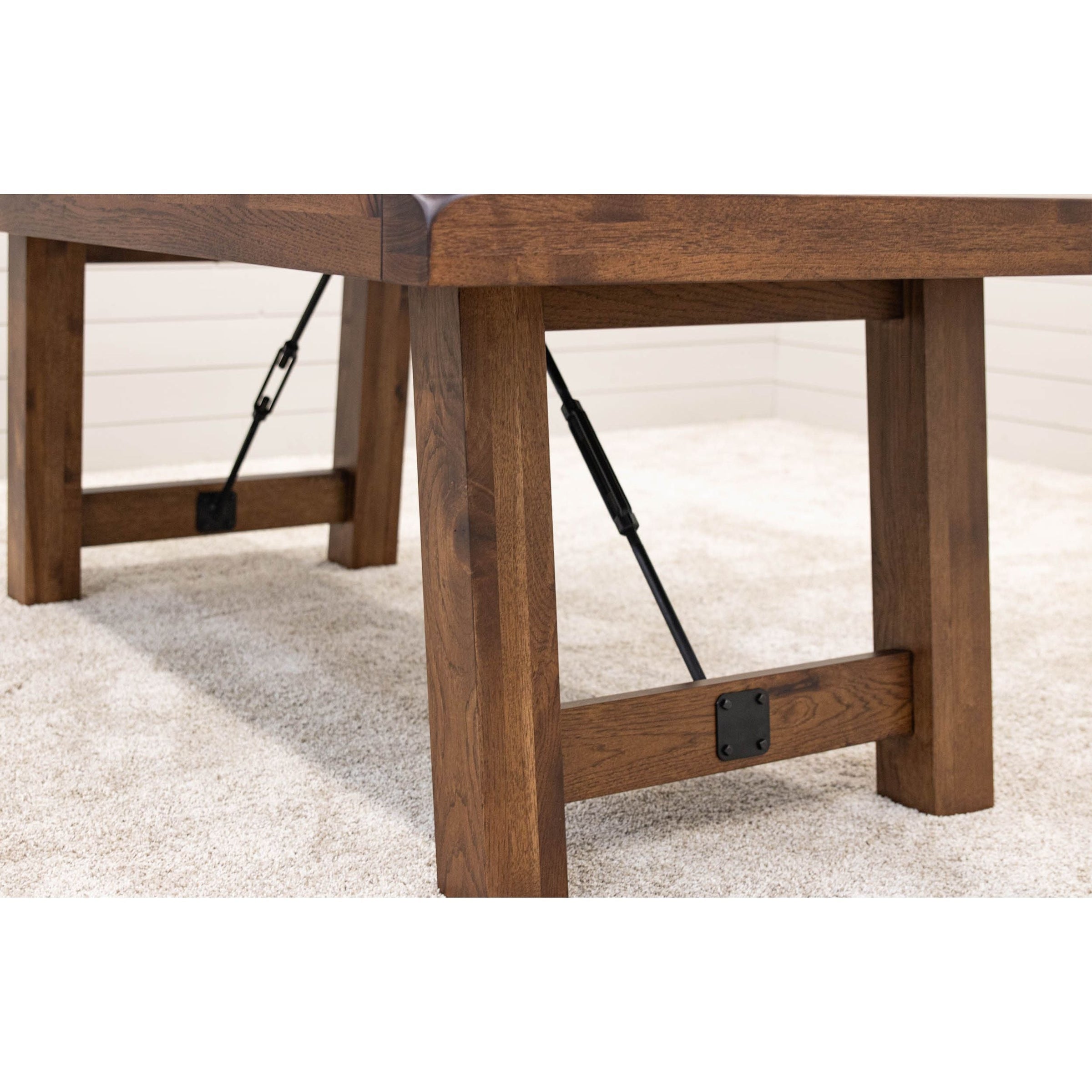 Springdale Trestle Large Hickory Wood Extending Dining Table | ASB