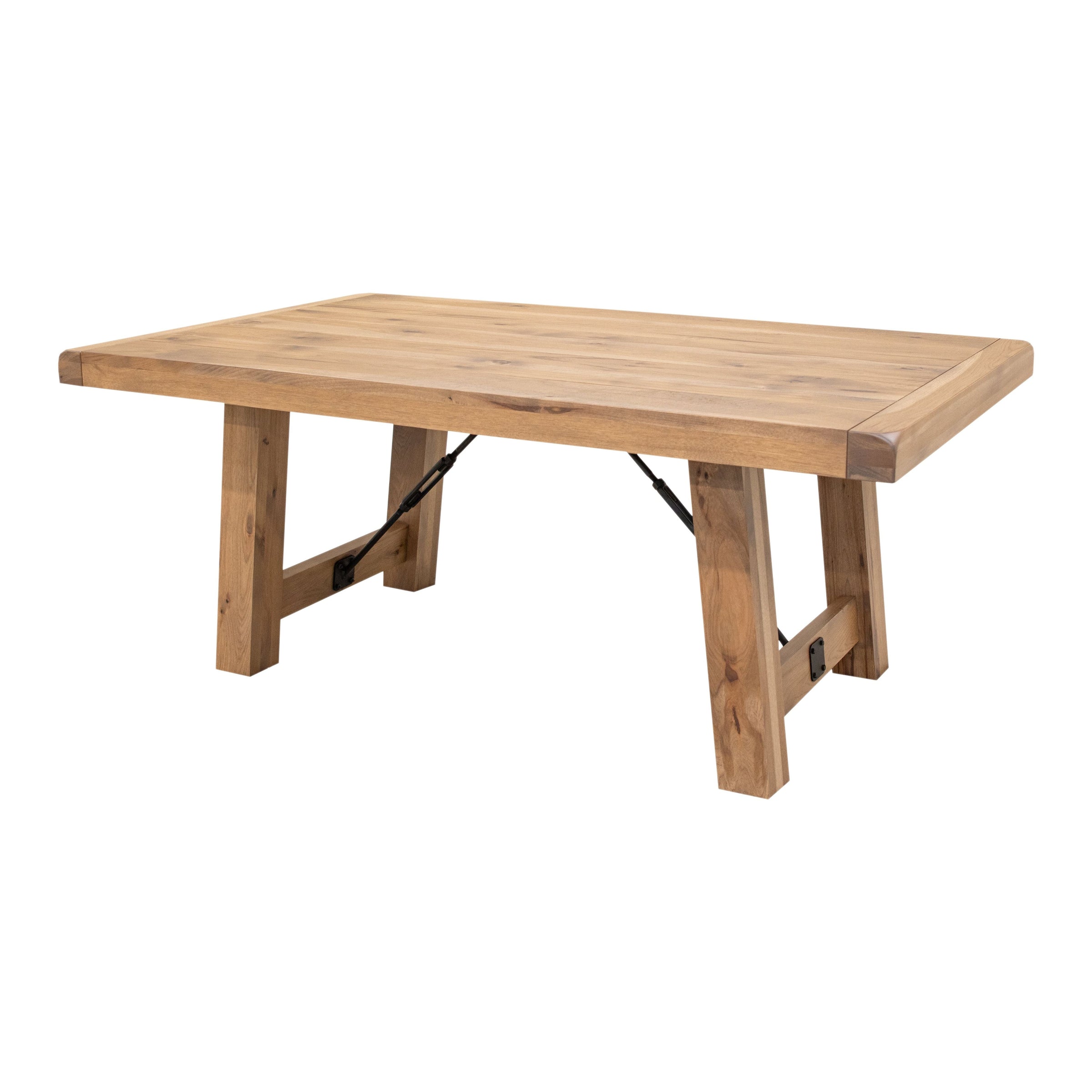 Springdale Trestle Large Hickory Wood Extending Dining Table | WB
