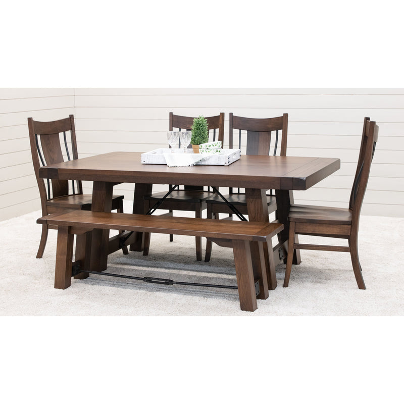 Springdale Trestle Large Hickory Wood Extending Dining Table | BV