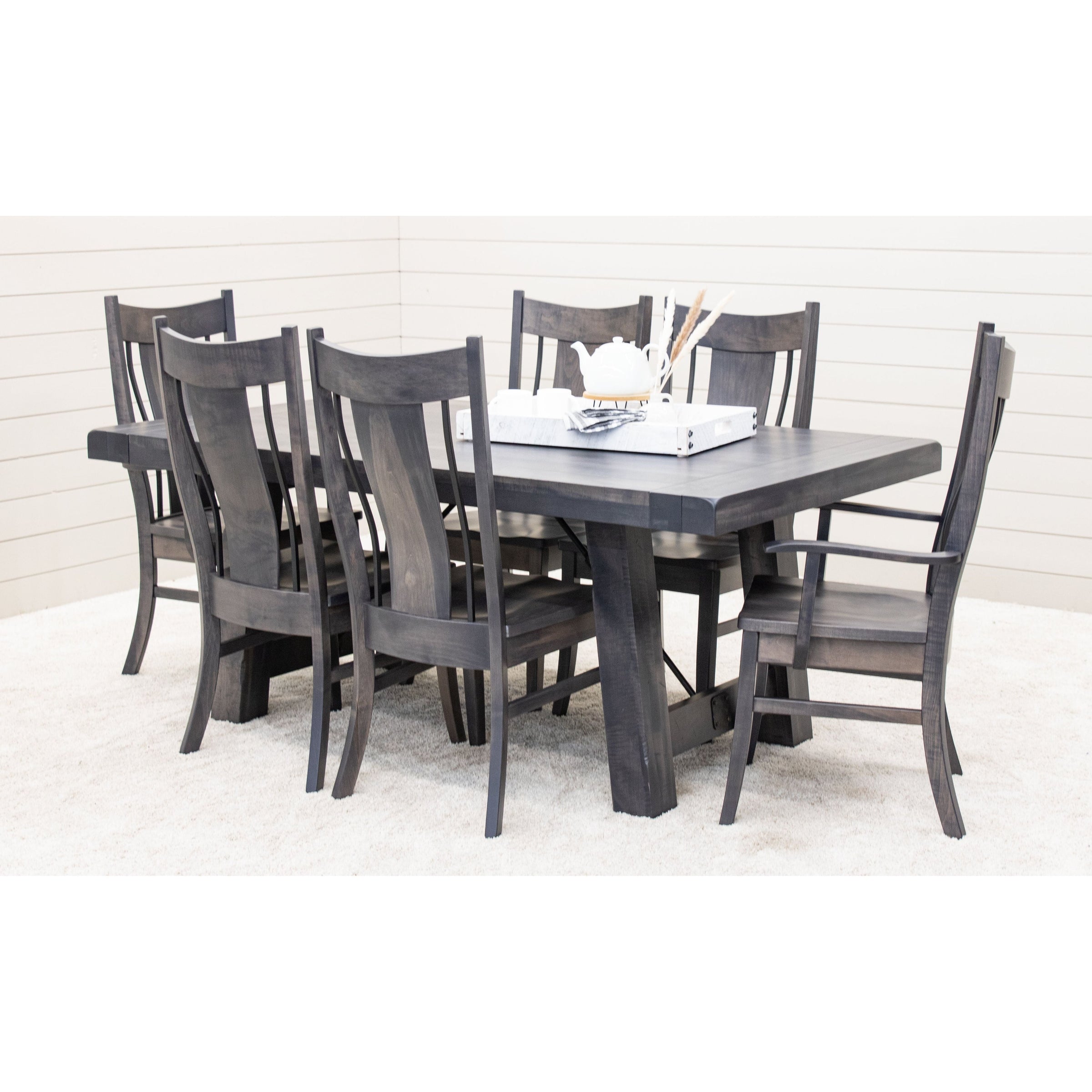 Emerald Maple Wood Arm Dining Chair | GS