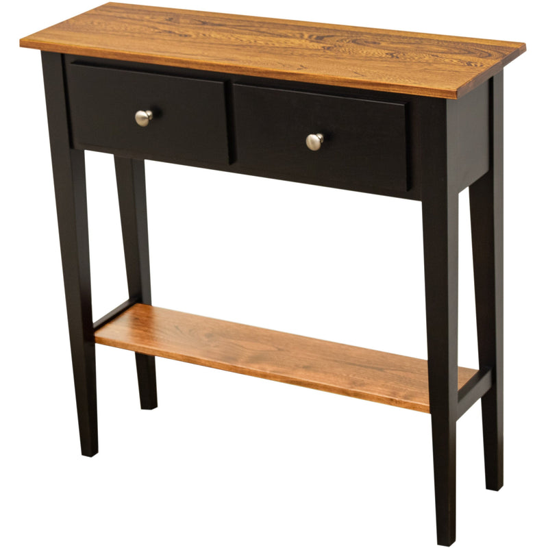 Amish Shaker Black & Wood Hall Table | M-EB&E-MC