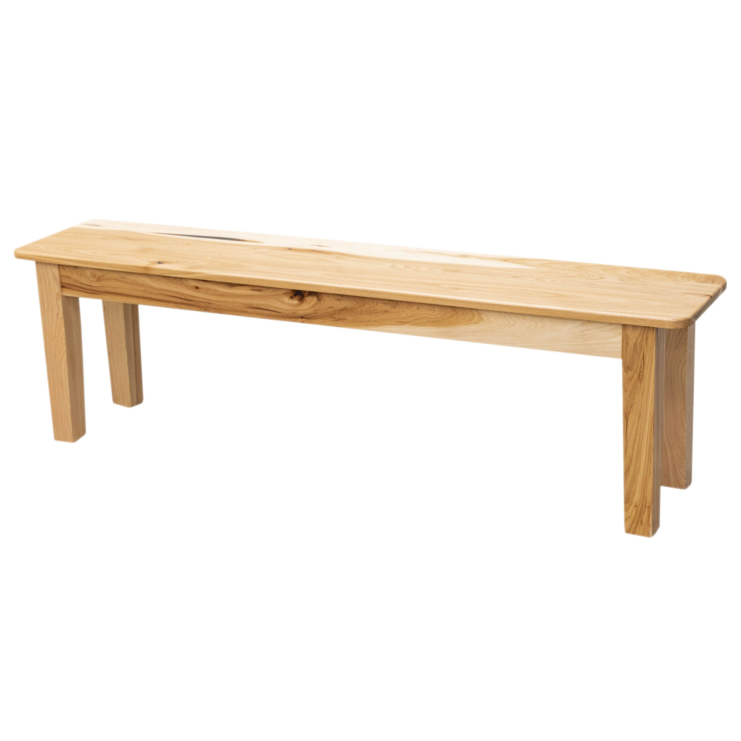 Hearty Shaker Leg Hickory Wood Dining Bench | NAT
