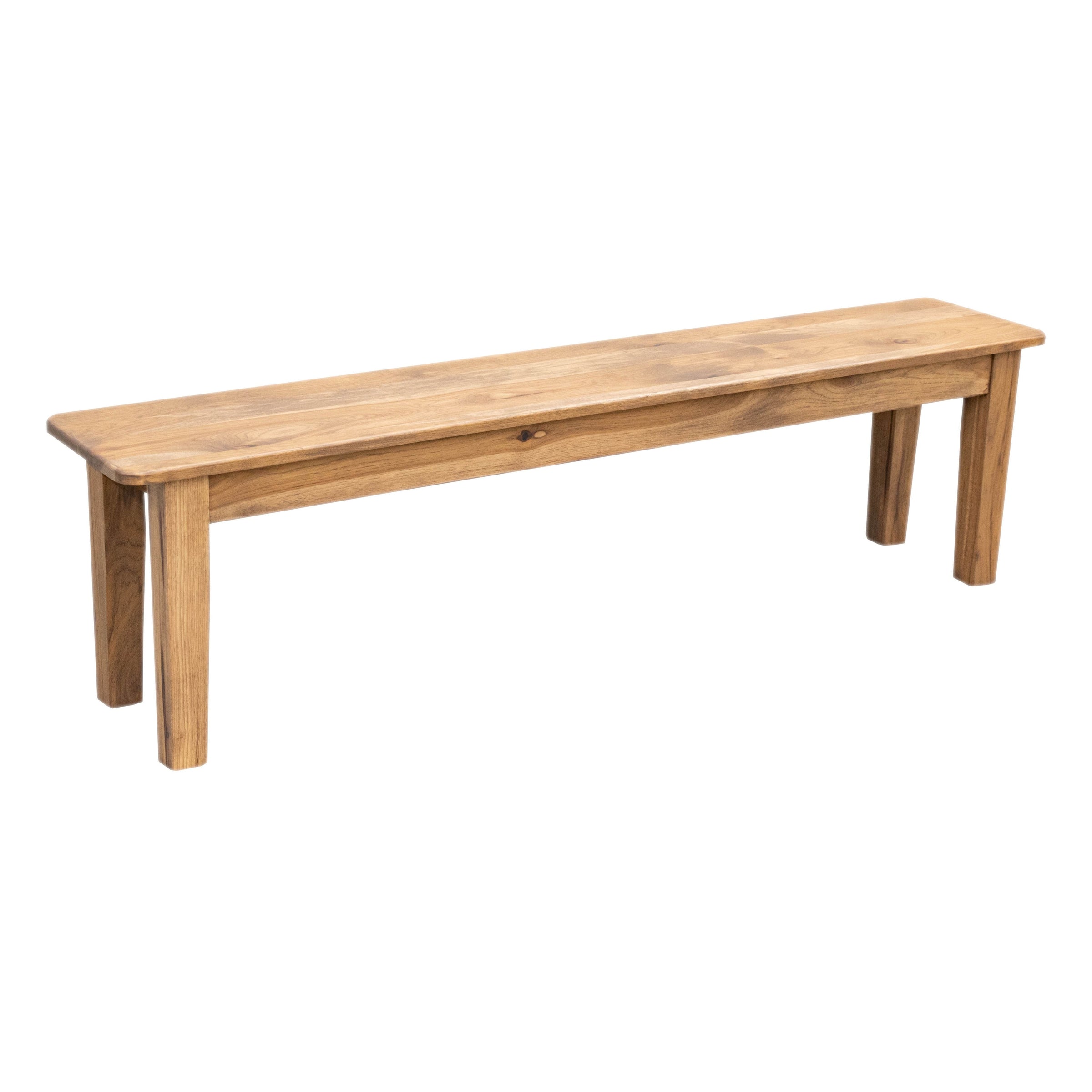 Hearty Shaker Leg Hickory Wood Dining Bench | WB