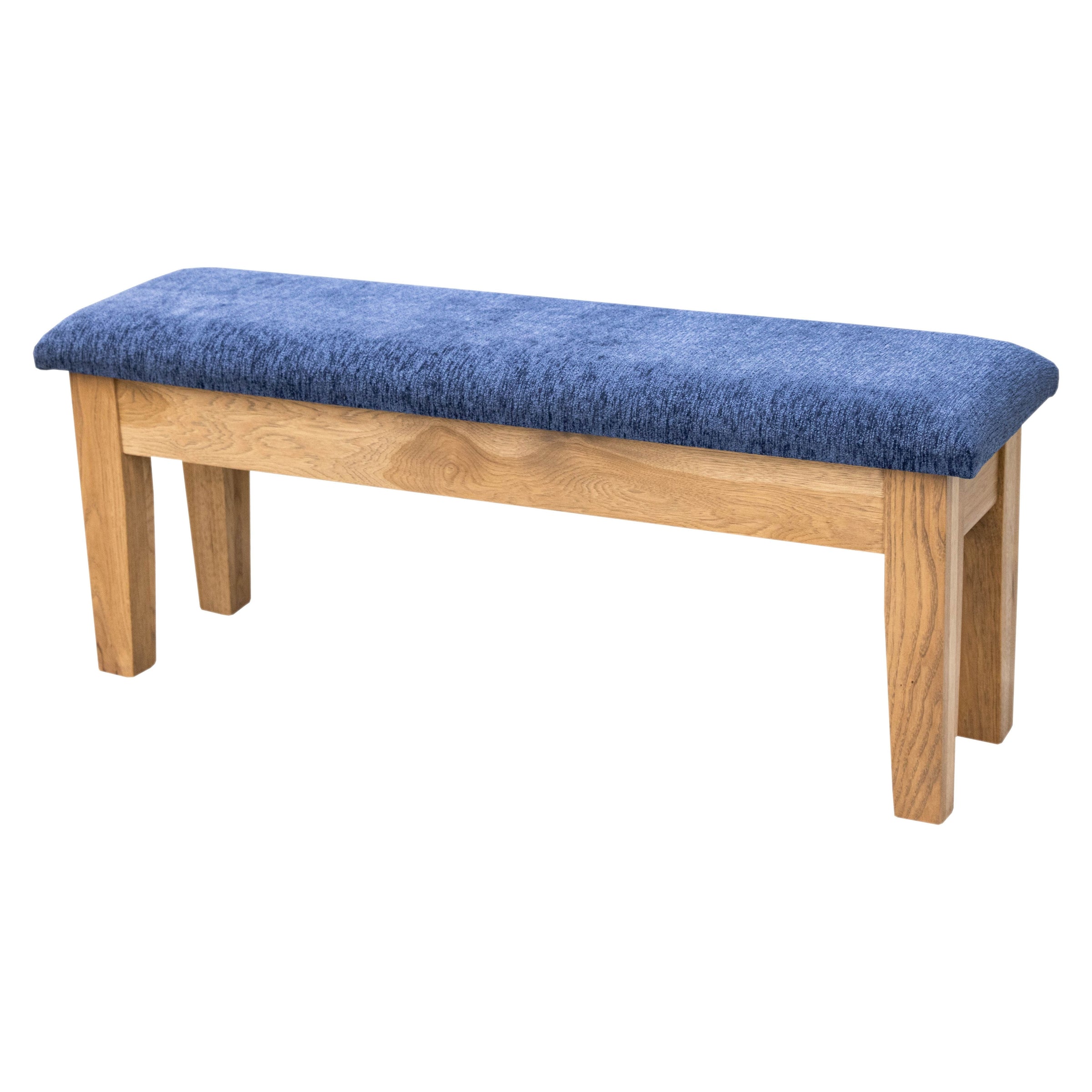 48" Hickory Wood Upholstered Hearty Shaker Heavy Leg Bench | WB-7-95