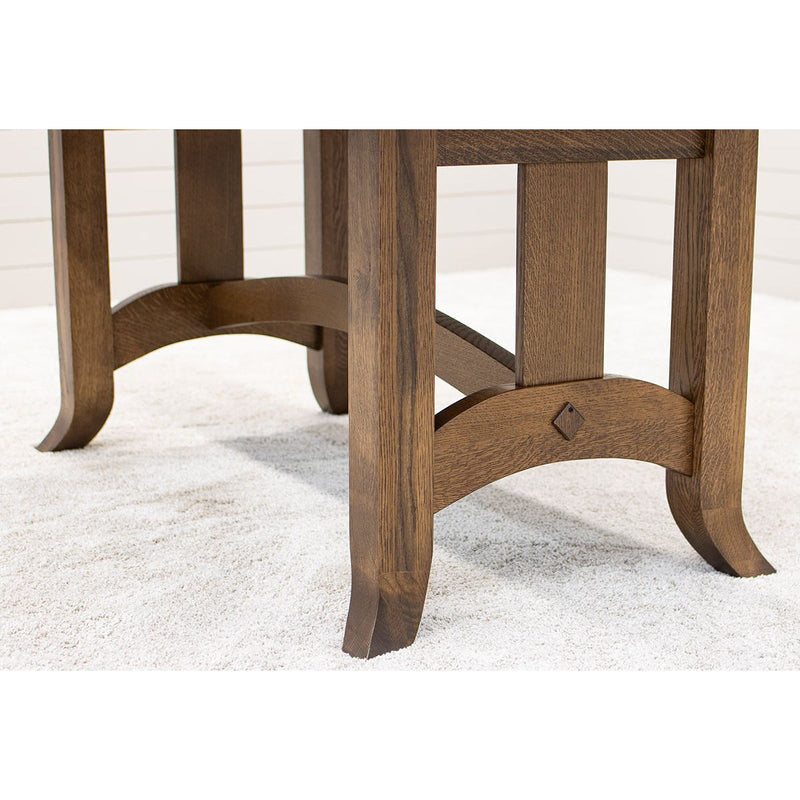 South Gate Mission White Oak Wood Extending Amish Dining Table | CO