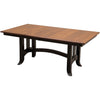 South Gate Mission Black & Wood Extending Amish Dining Table | M-EB&E-MC