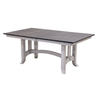 South Gate Mission White & Wood Extending Amish Dining Table | M-AV&GS
