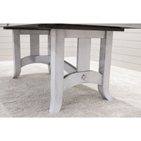 South Gate Mission White & Wood Extending Amish Dining Table | M-AV&GS