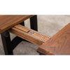South Gate Mission Black & Wood Extending Amish Dining Table | M-EB&E-MC