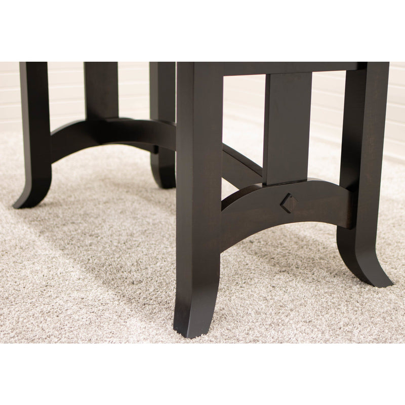 South Gate Mission Black & Wood Extending Amish Dining Table | M-EB&E-MC