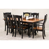South Gate Mission Black & Wood Extending Amish Dining Table | M-EB&E-MC