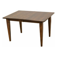 A small Shaker style Amish extendable kitchen table in solid Maple wood with self-storing leaves