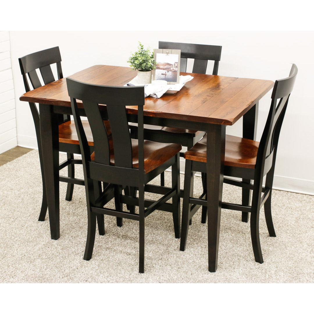 Clinton Shaker Black & Wood Extending Pub Table | M-EB&C-MC