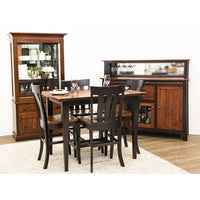 Clinton Shaker Black & Wood Extending Pub Table | M-EB&C-MC