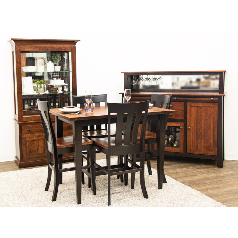 Clinton Shaker Black & Wood Extending Pub Table | M-EB&C-MC
