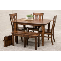 Seattle Shaker Maple Wood Expandable Dining Bench | ASB