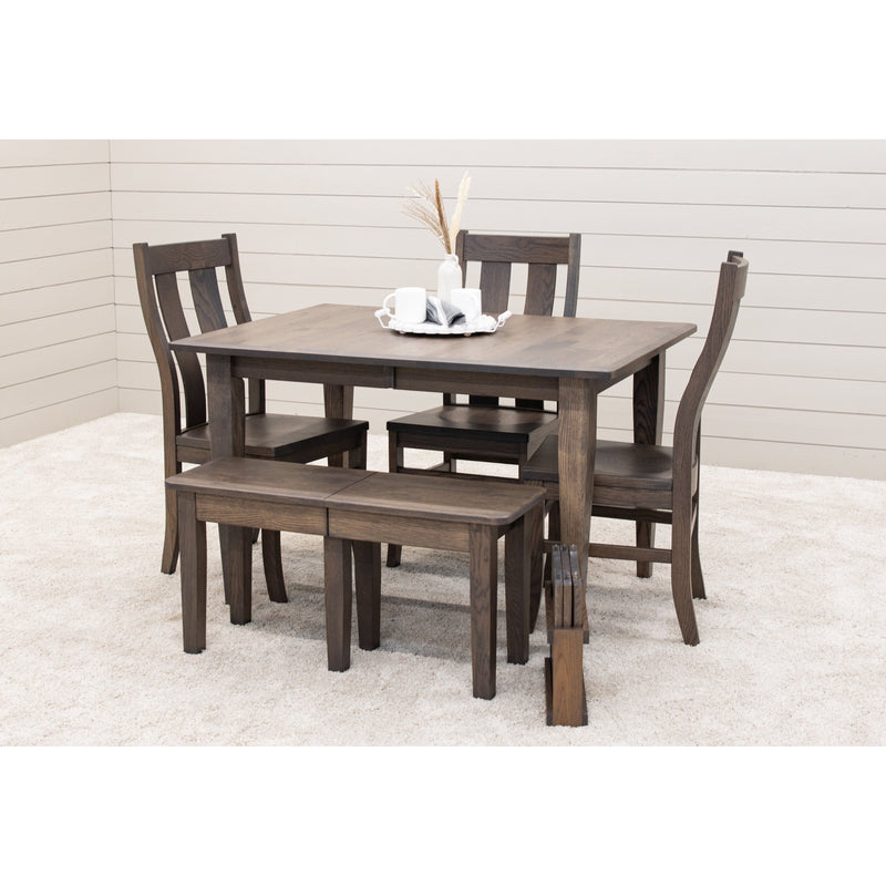 Seattle Shaker White Oak Wood Expandable Dining Bench | SB