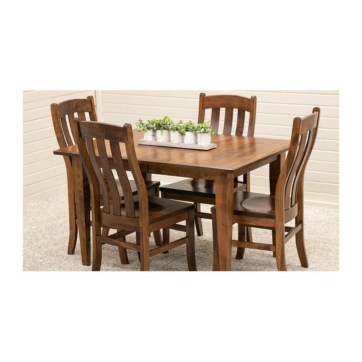Yoder's Shaker Small Amish Extending Maple Wood Kitchen Table | ASB
