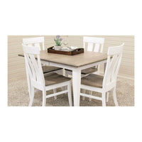 Yoder's Small Modern White Extending Kitchen Table | M-DW&RWO-GRB