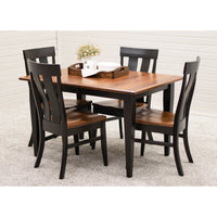 Yoder's Shaker Small Amish Kitchen Table with Black Legs | M-EB&E-MC