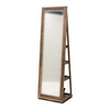 Amish Rustic Revolving Storage Leaner Mirror