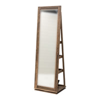 Amish Rustic Revolving Storage Leaner Mirror