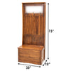 Amish Classic Elm Wood Hall Tree Bench | MC