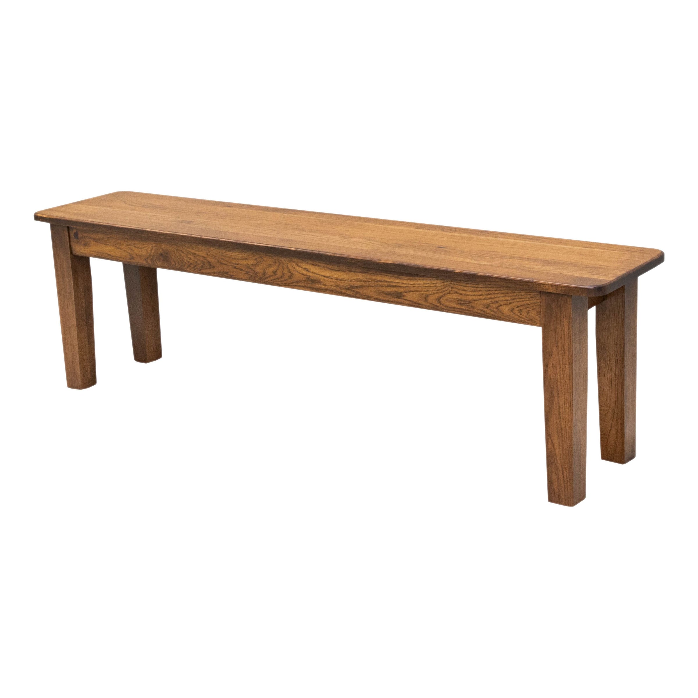 Seattle Shaker Leg Hickory Wood Dining Bench | HC